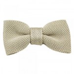 Vidoni Plain Ecru Silk Designer Bow Tie